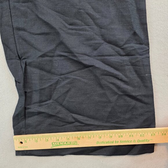 Evereve Sophia Linen Pants Wide Leg High Rise 4-pocket Beachy Boho Black sz Md - Picture 9 of 9